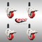 Service Caster 3 Inch 316SS Red Poly Swivel 1 Inch Expanding Stem Caster Set Lock Brake SCC-SS316TTLEX20S314-PPUB-RED-1-4 - alternate 4